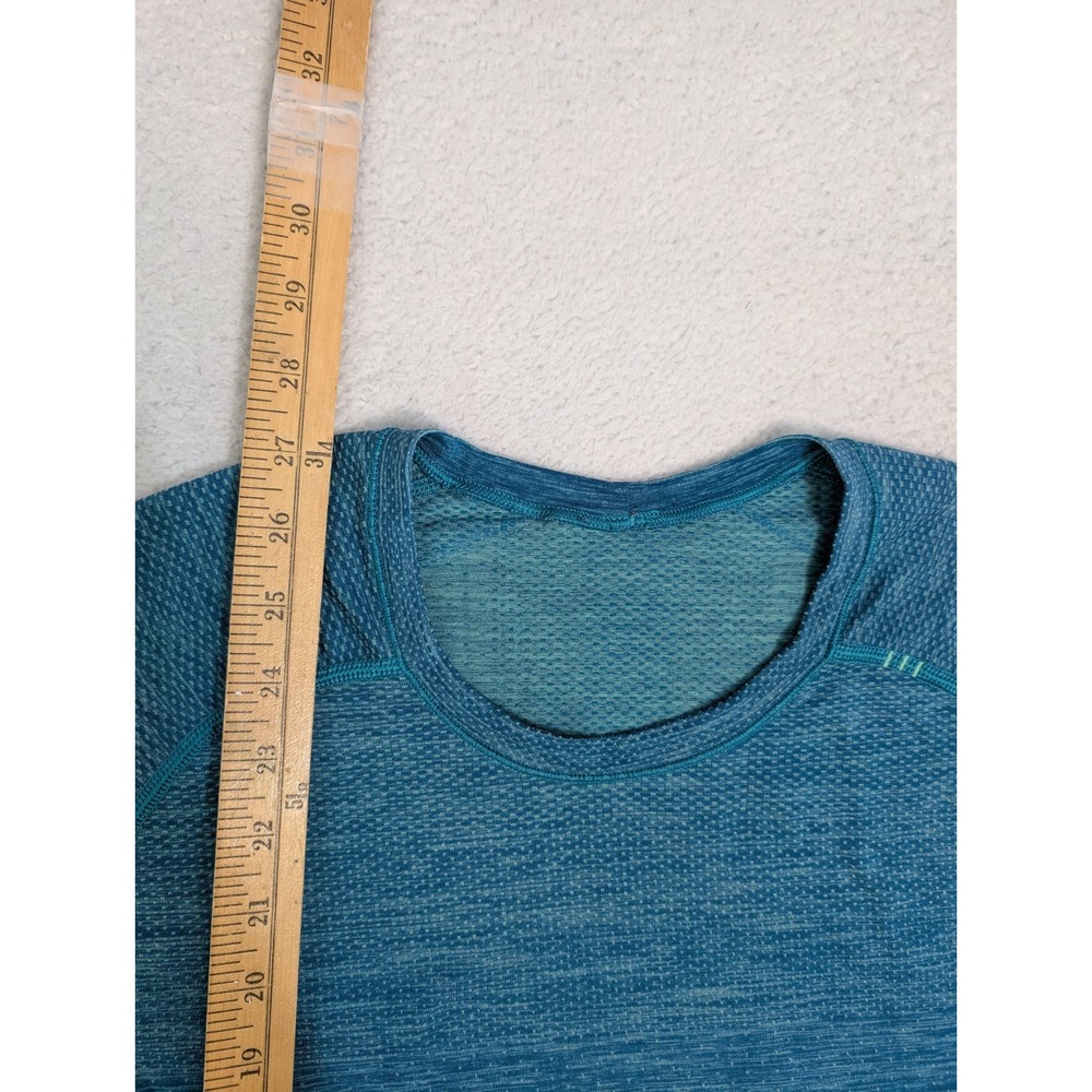 Lululemon Shirt Mens Med Metalvent Tech Tee Stretch Performance Athleisure Blue - Picture 3 of 6